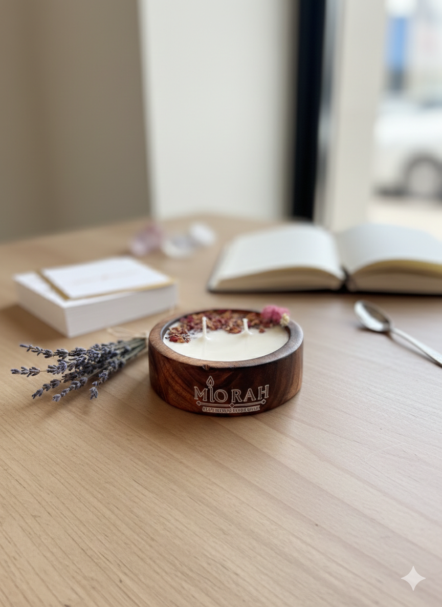Wooden Bowl Candle