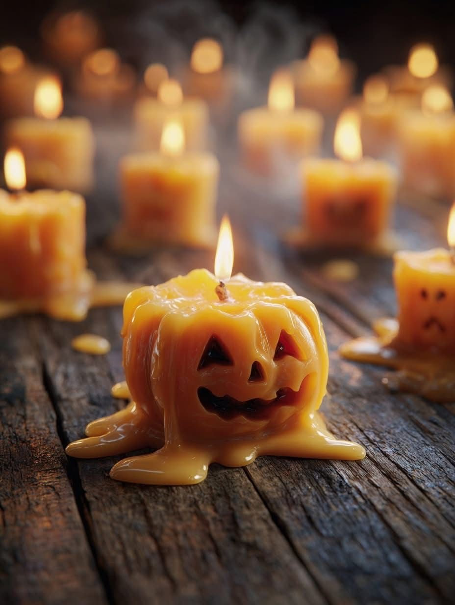 Scary Pumpkin Candle