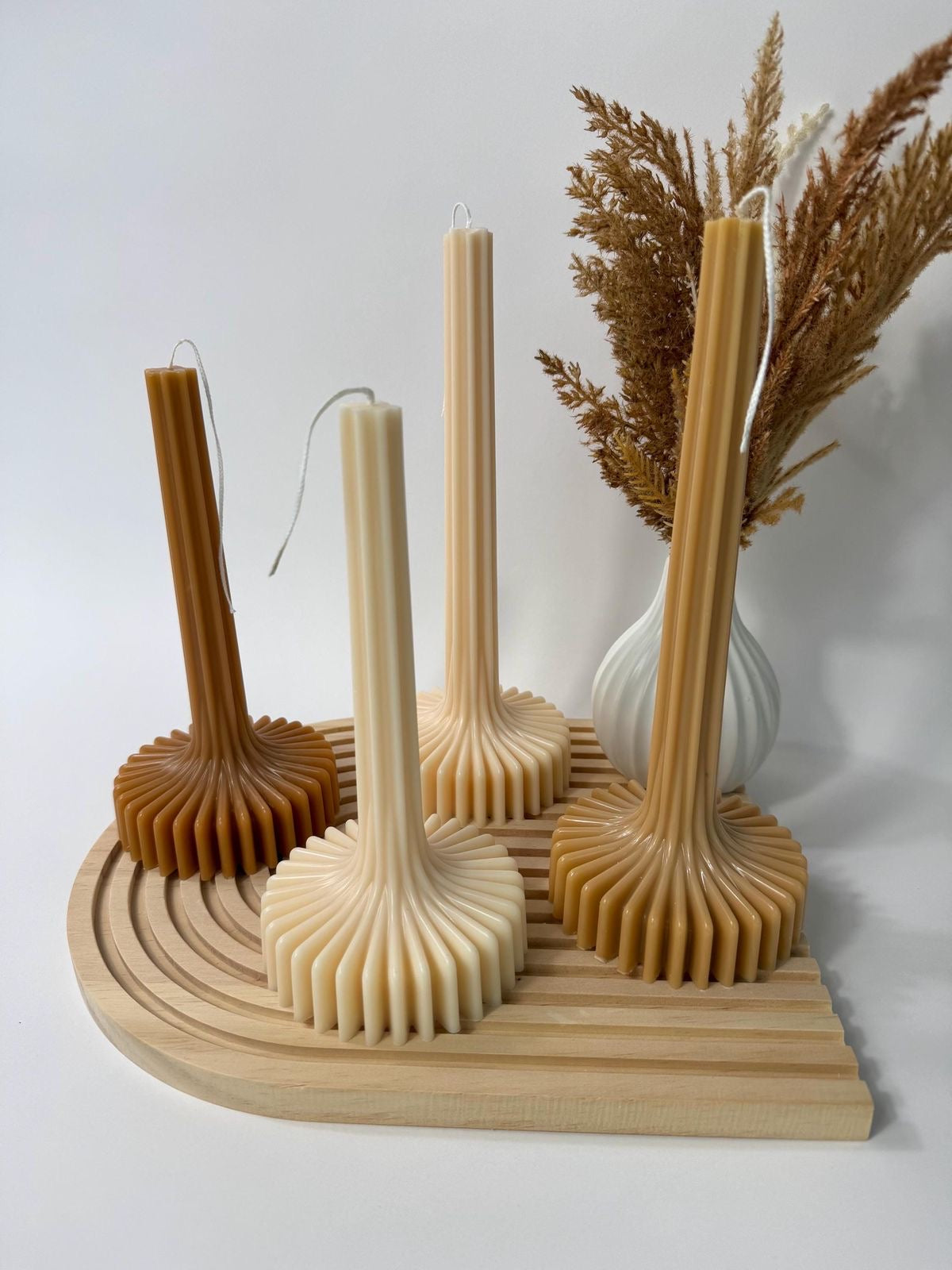 Tall Ribbed Candle