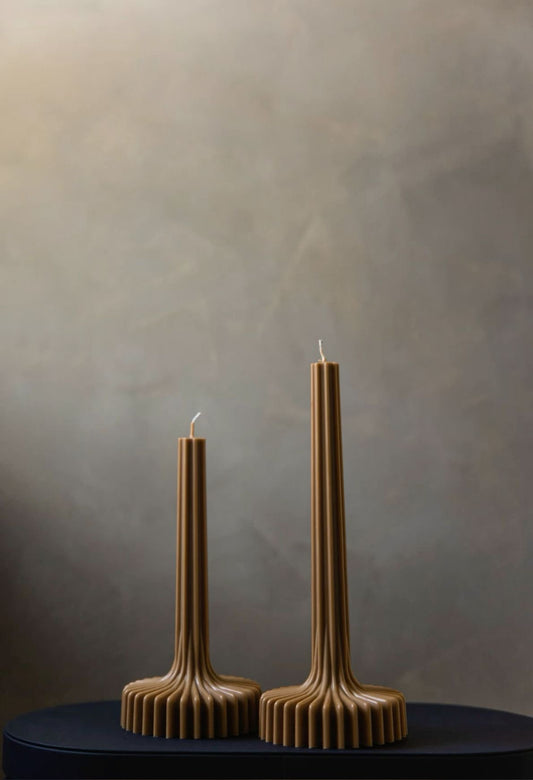Tall Ribbed Candle