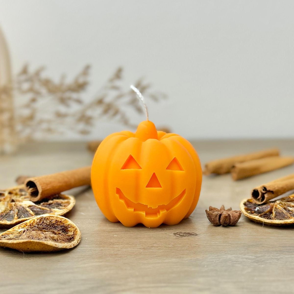 Scary Pumpkin Candle