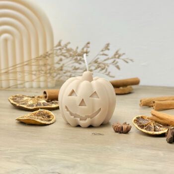 Scary Pumpkin Candle