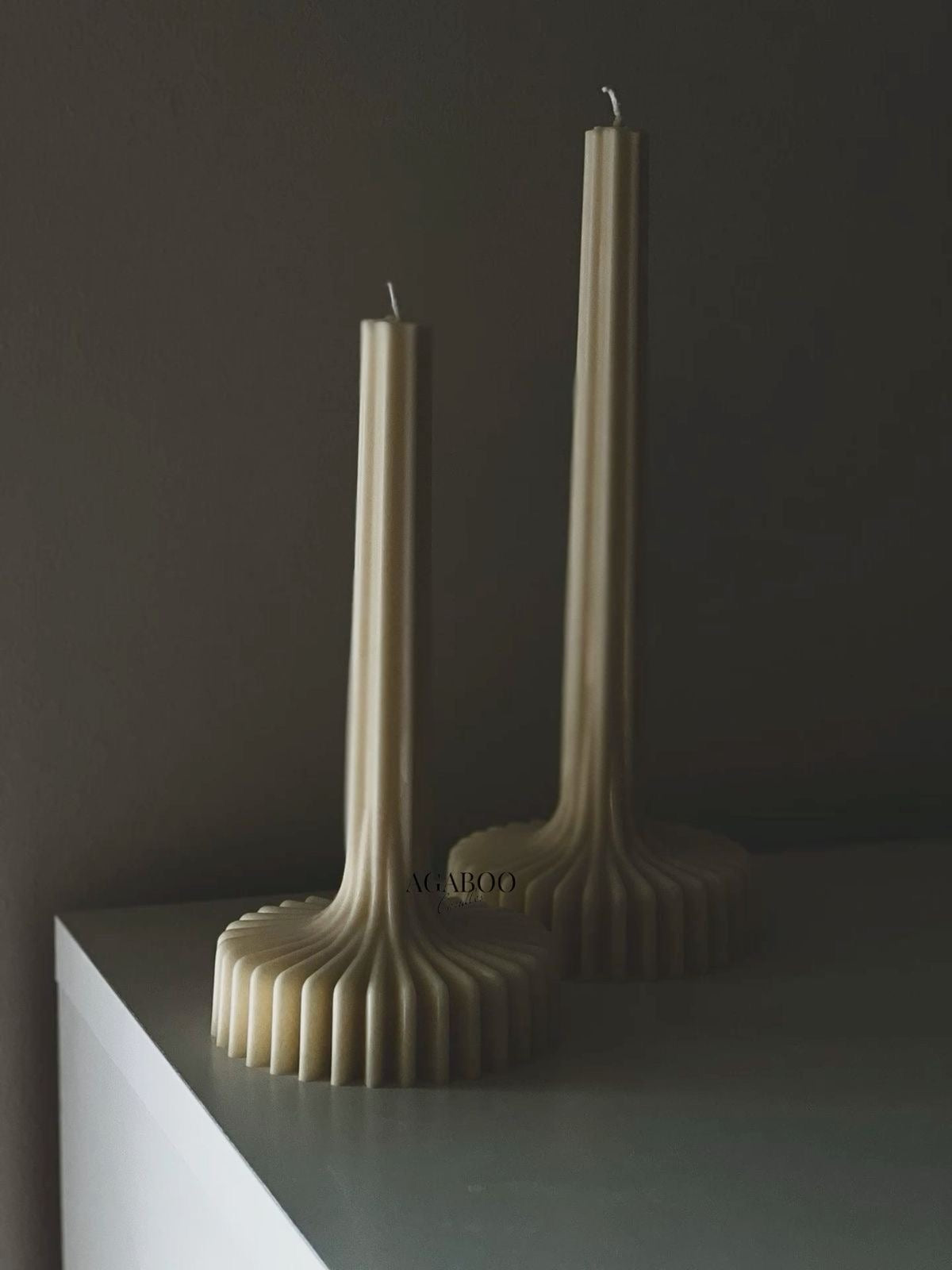 Tall Ribbed Candle