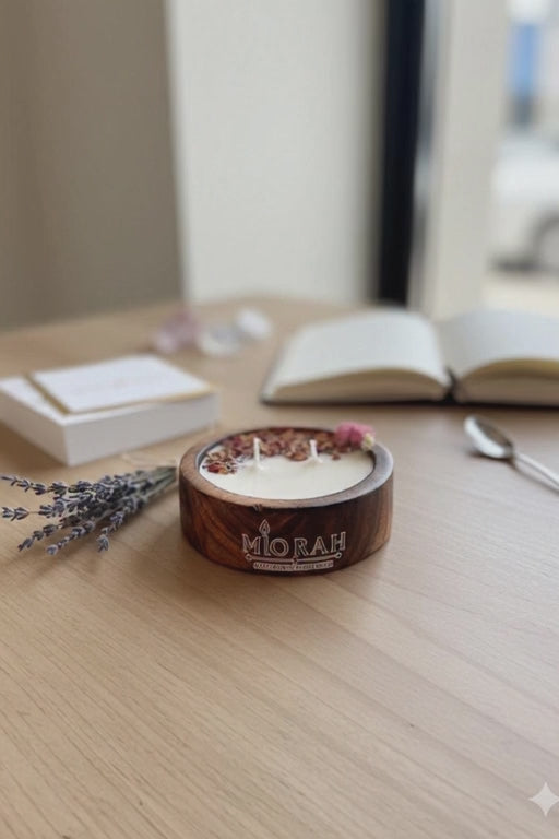 Wooden Bowl Candle